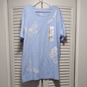 NWT-Wonder nation kid Light Blue Graphic T-Shirt (10/12)